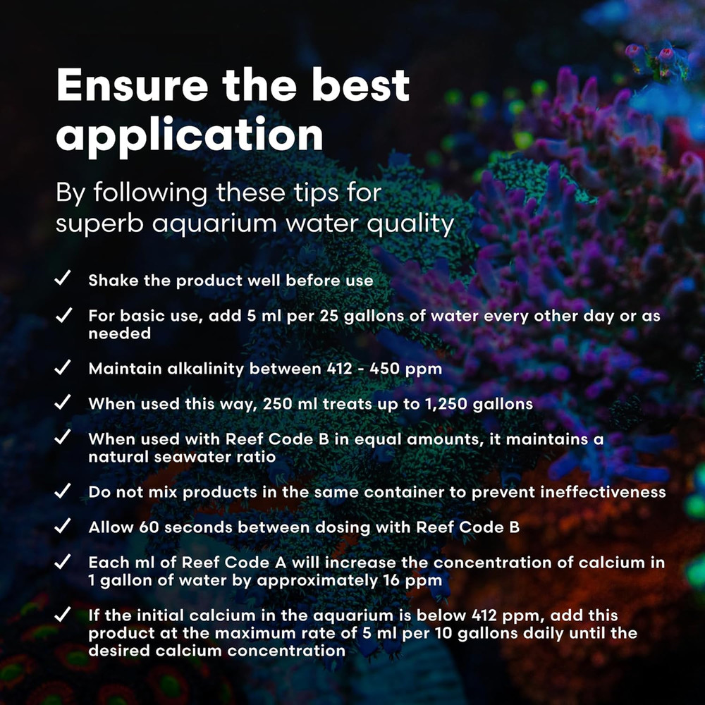 - Reef Code a - Balanced Calcium & Alkalinity System Water Conditioner - for All