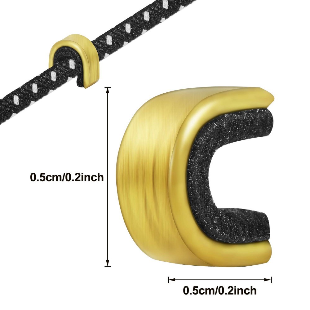Gejoy 40 Pieces Nock Points Archery String Nocking Bow Black