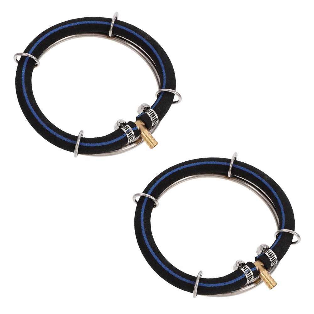 2pcs Fish Tank Pond Oxygen Bubble Diffuser Rings - Stainless Steel Air Diffuser