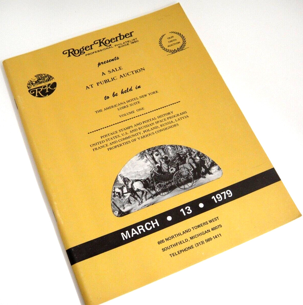 Roger Koerber Stamp Auction Catalog 1979 US Russian Space Program Postal History