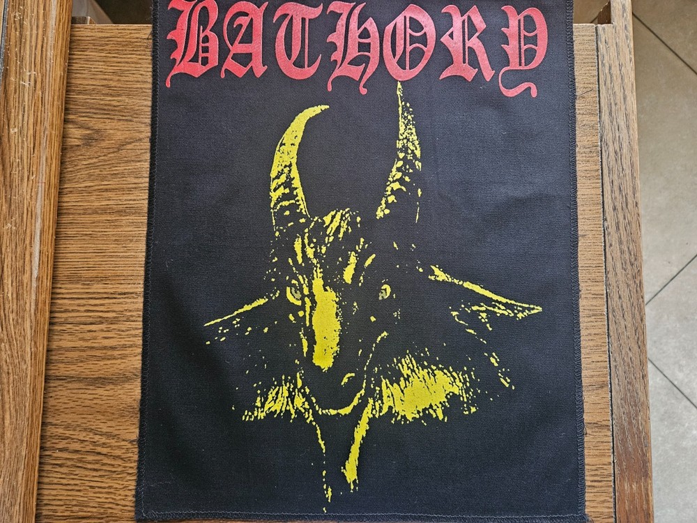 BATHORY, YELLOW GOAT, CANVAS SCREEN PRINTED LARGE BACK PATCH