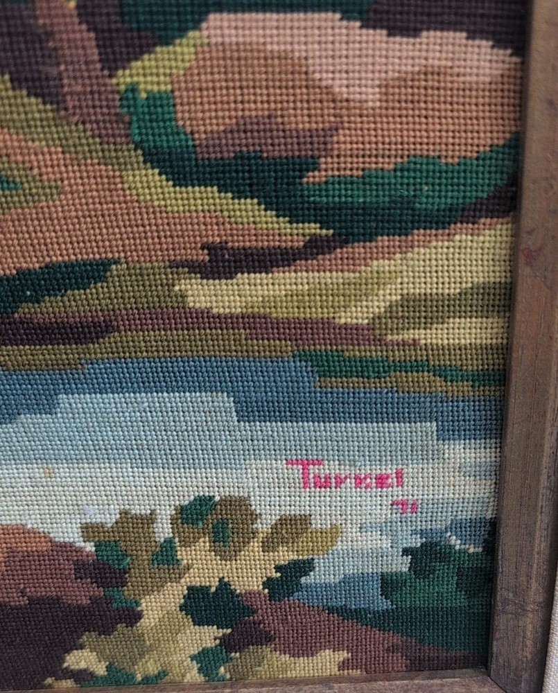 Framed Antique Needlepoint