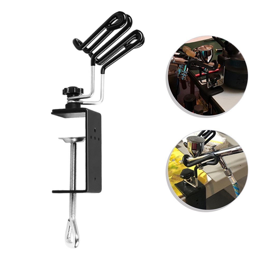 Innovative Airbrush Bracket Tool Featuring a Dedicated Side Storage Space