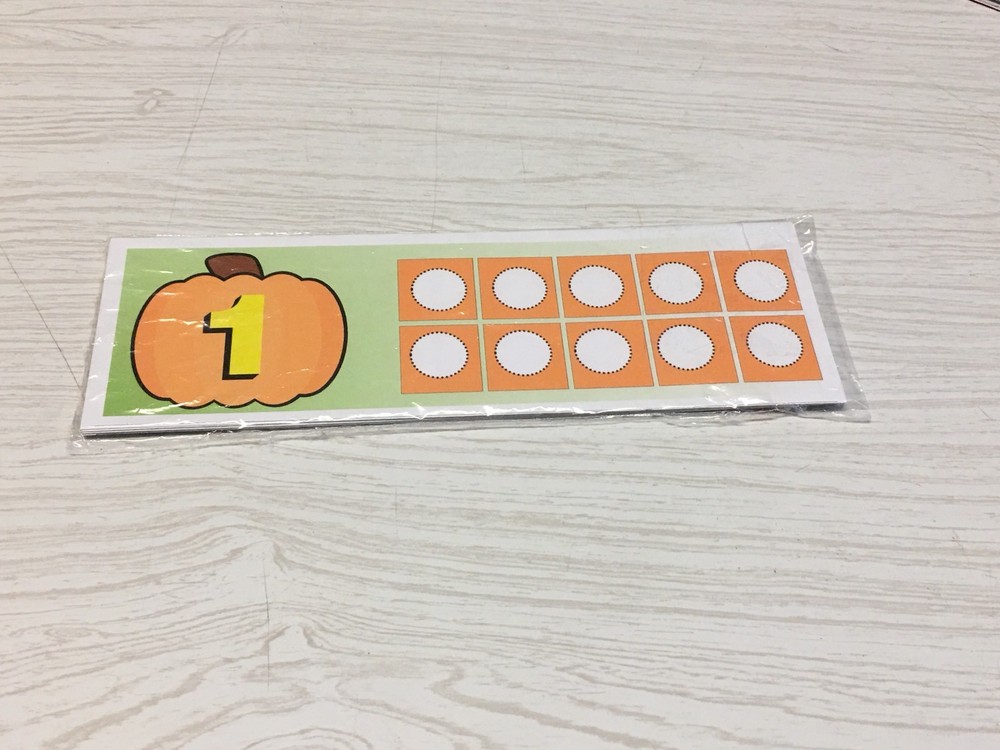 Halloween - Pumpkin Ten-Frames - Laminated Activity Set - Teaching Supplies
