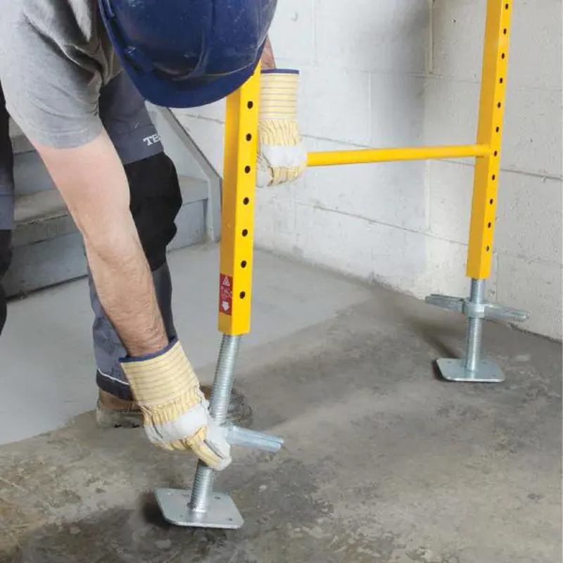 MetalTech Adjustable Scaffold Leveling Jacks 24-Inch Galvanized Steel (4-Pack)