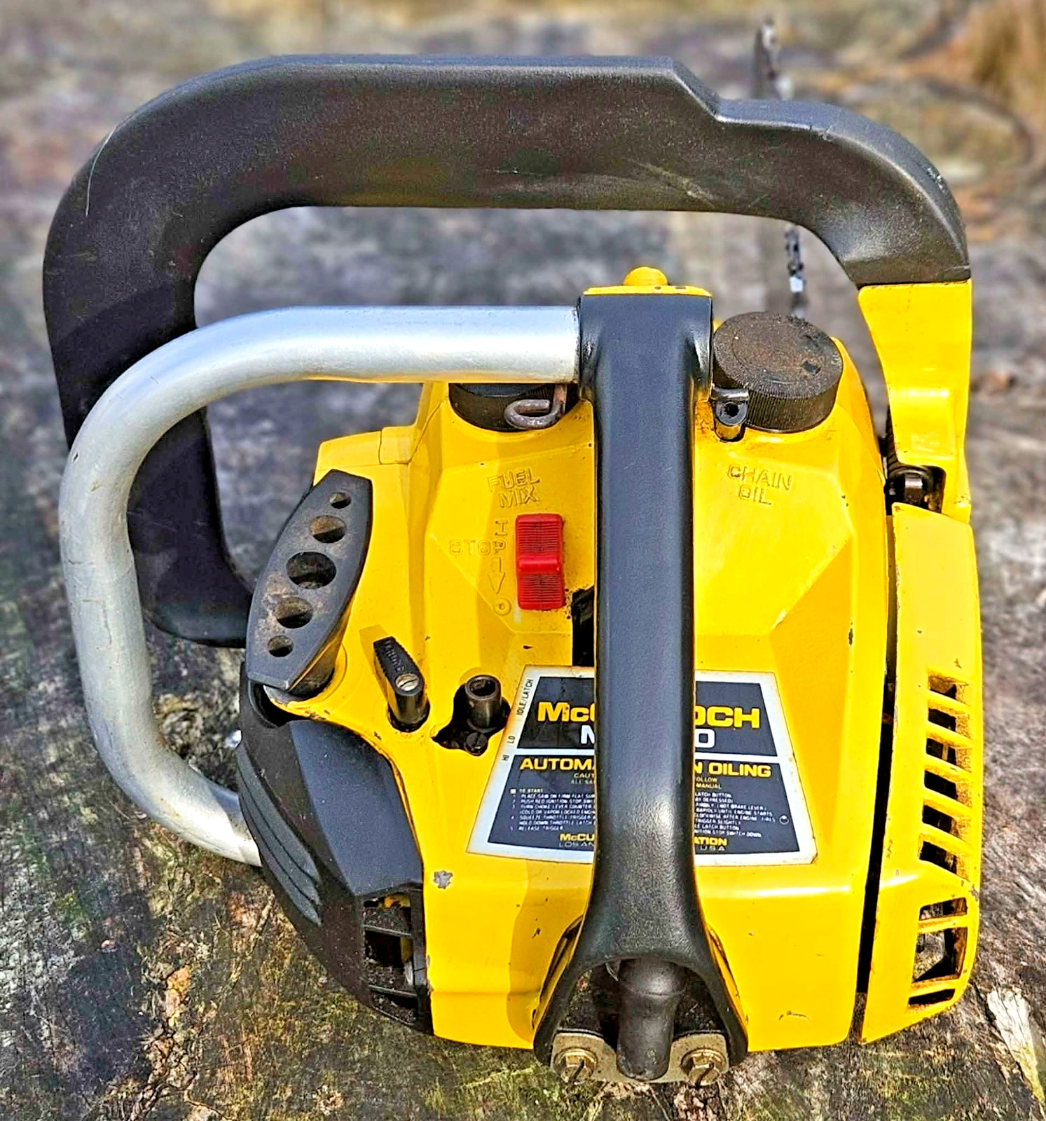 McCulloch Mac 110 Chainsaw Good Compression & Spark VTG Needs Carb rebuild