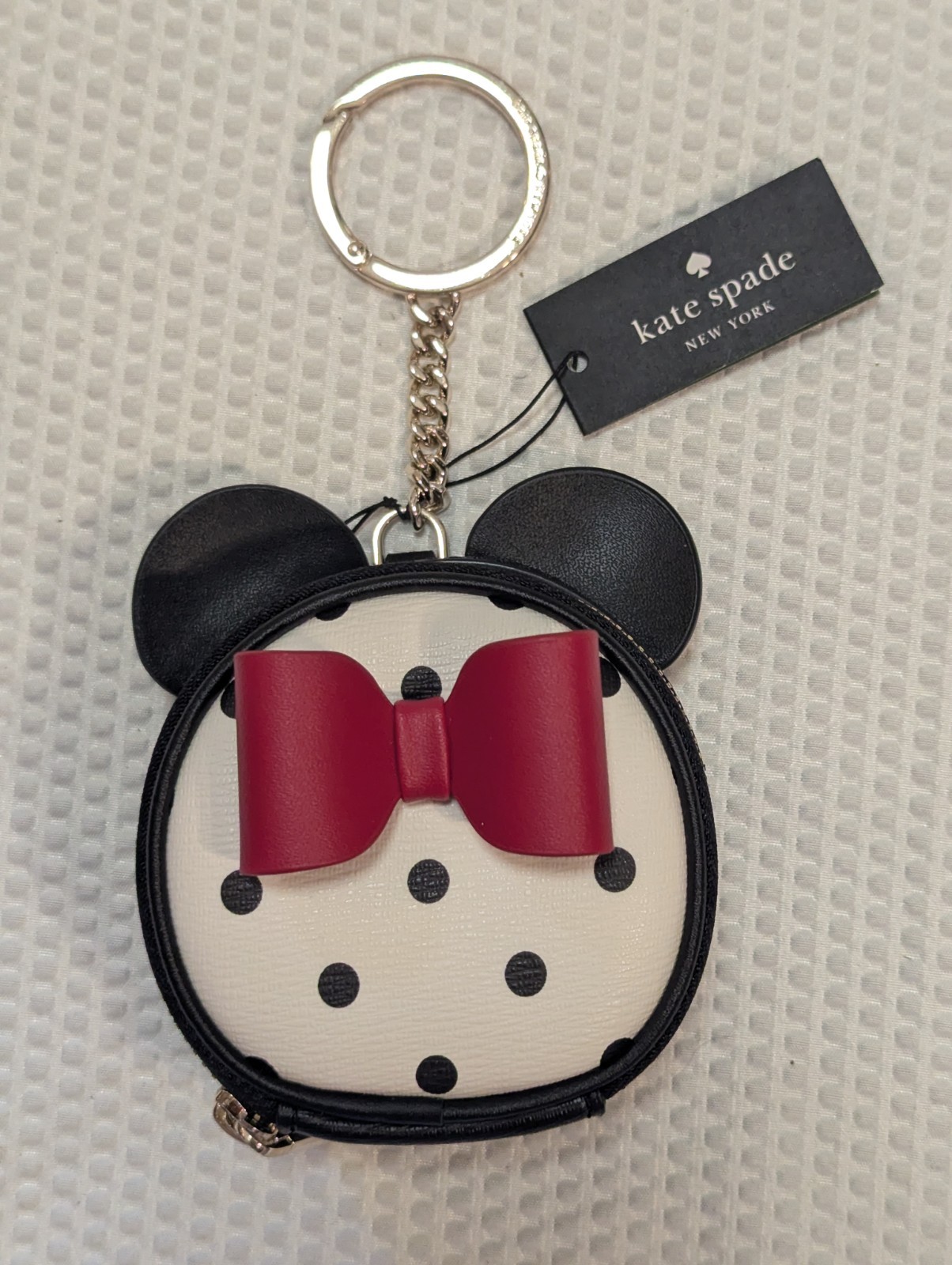 NWT! Kate Spade Disney X Kate Spade New York Minnie Mouse Coin Purse Keychain