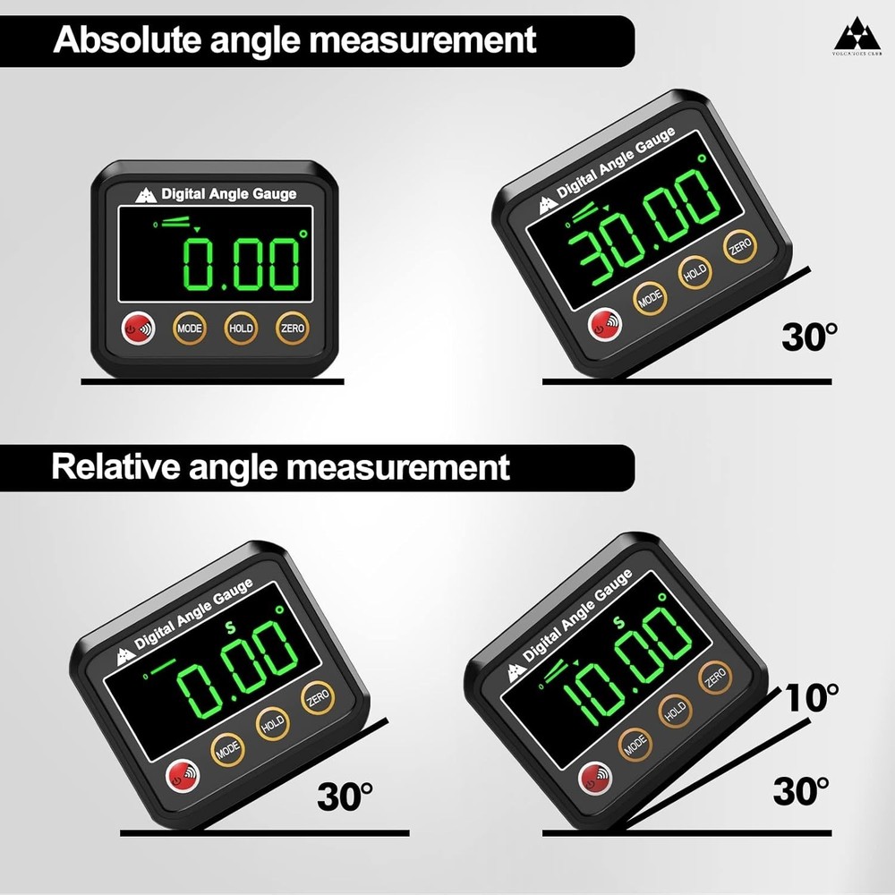 Compact Digital Protractor with LED Screen - Enhance Your Measuring Precision