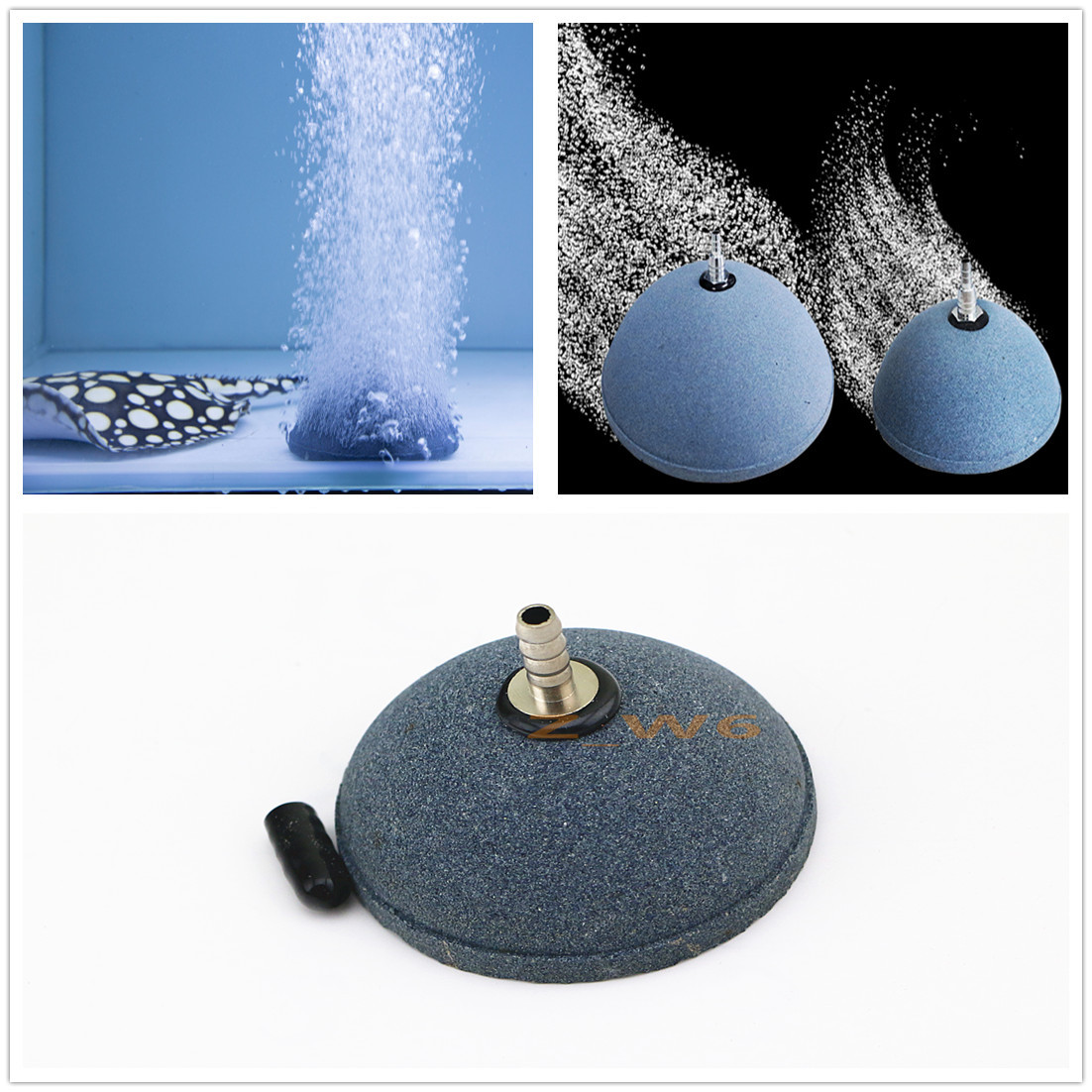 60MM Air Stone Bubble Disk Aerator Aquarium Fish Tank Pump Hydroponic Oxygen