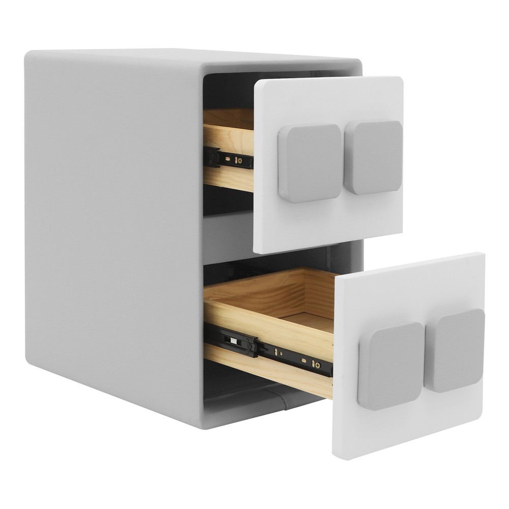 Bedside Table, Minimalist End Table With 2 Drawers, Bedside Table for Bedrooms