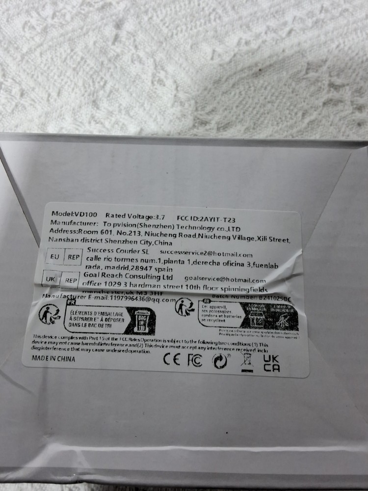 Mini Doorbell Intercom Camera Security Door Ring Smart Phone Wifi Compatible