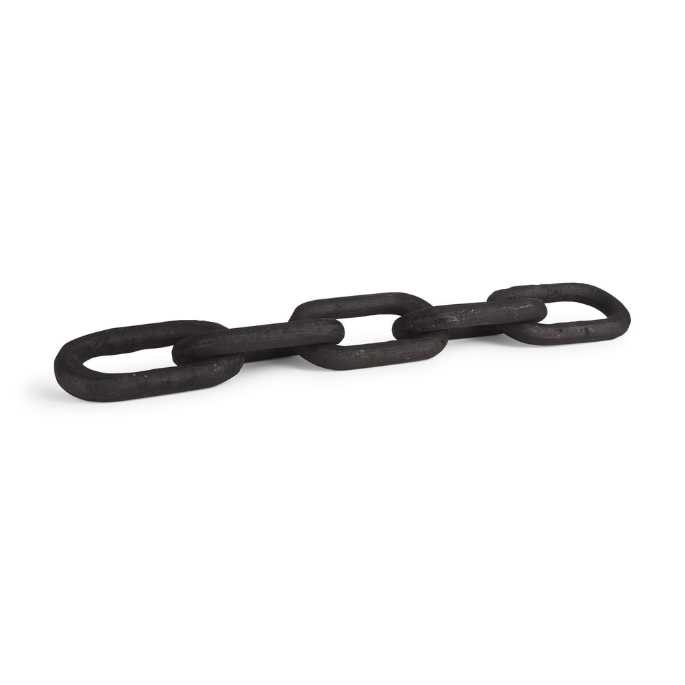 5" Black Solid Wood Tabletop Sculpture