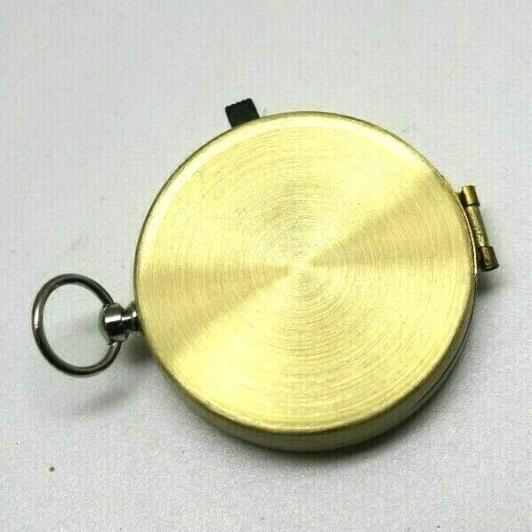 Brass folding Compass with lanyard loop each E9582
