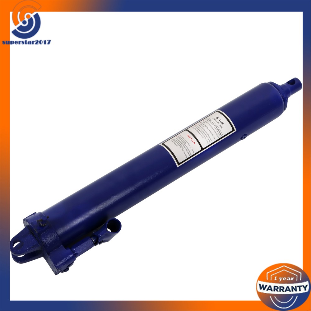 Long Ram Hydraulic Single Piston Jack 8 Ton Replace Engine Crane Hoist Cylinder