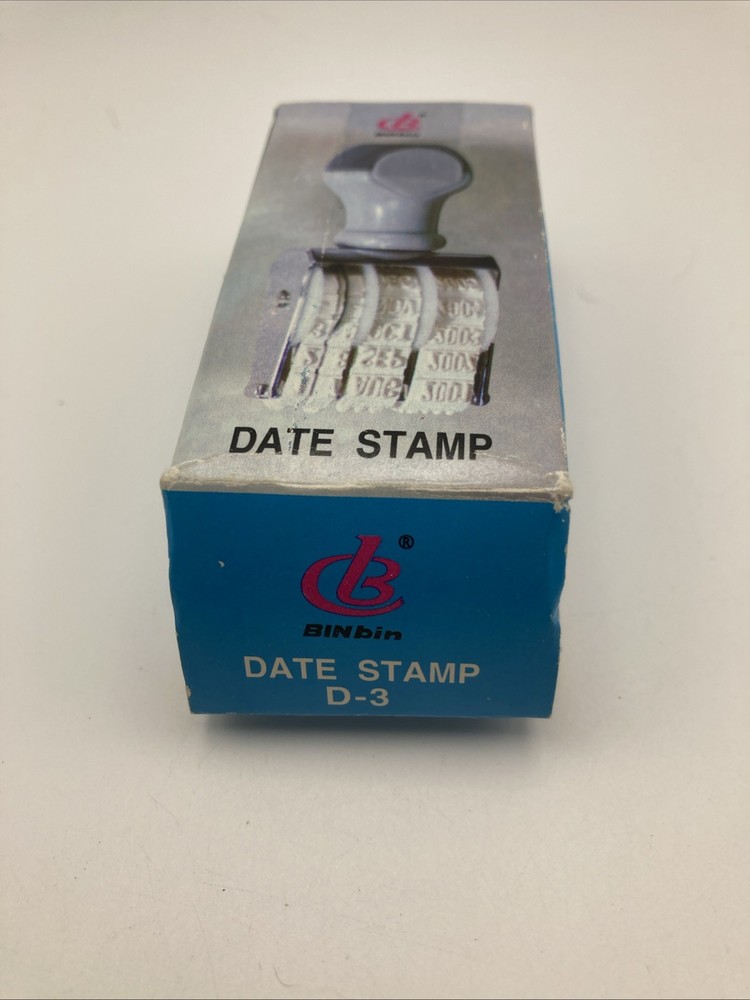 6 Digit Number Roller Stamps Small Changeable Date Personalized D-3 NIB BINbin