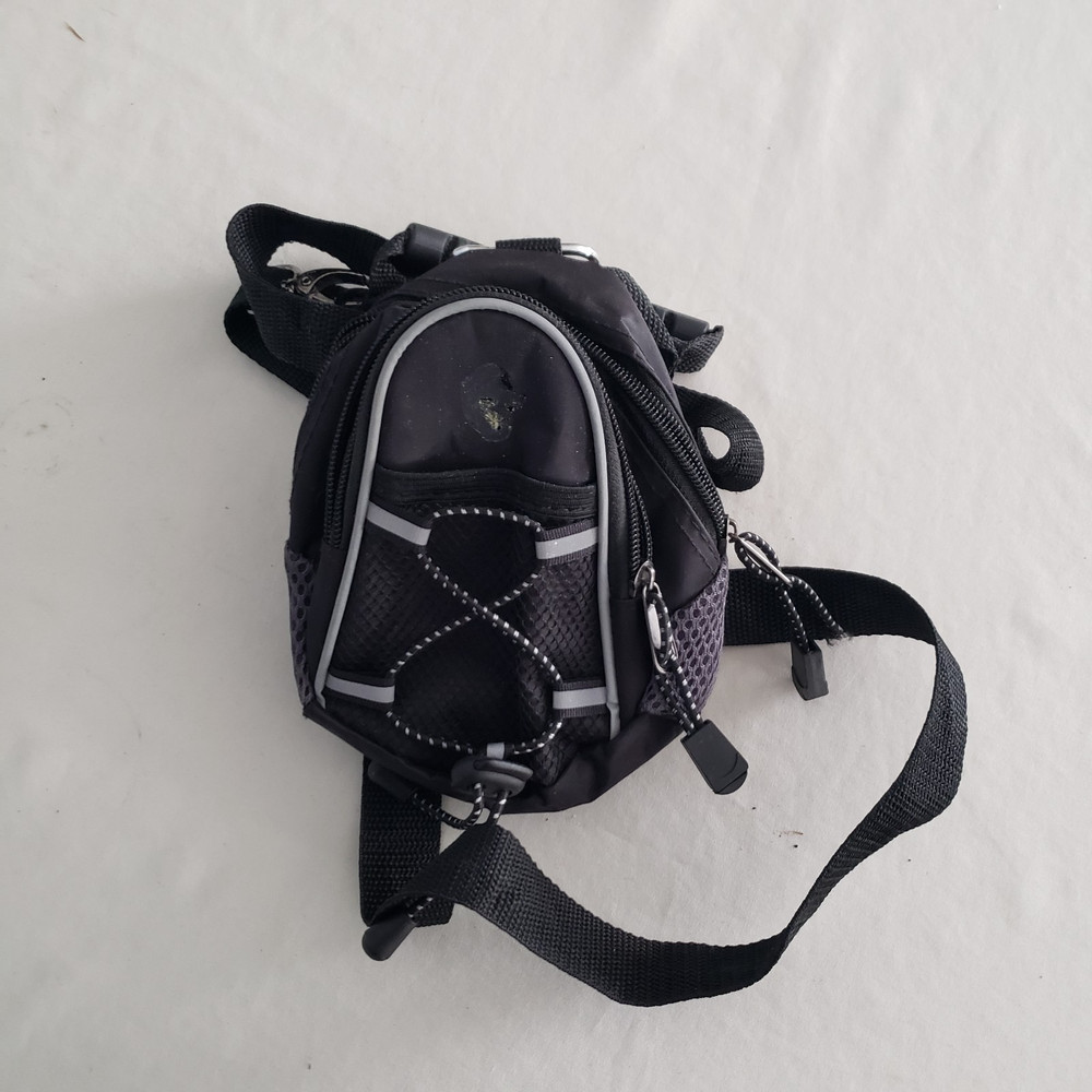 BLACK Camera Bag WITH STRAP AND CARIBINER  2 POCKETS