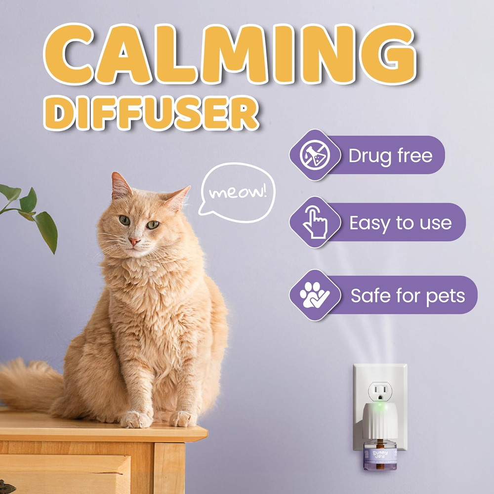 Cat Calming Diffuser Refills – Long-Lasting 30-Day Formula, Cat Pheromones Calmi