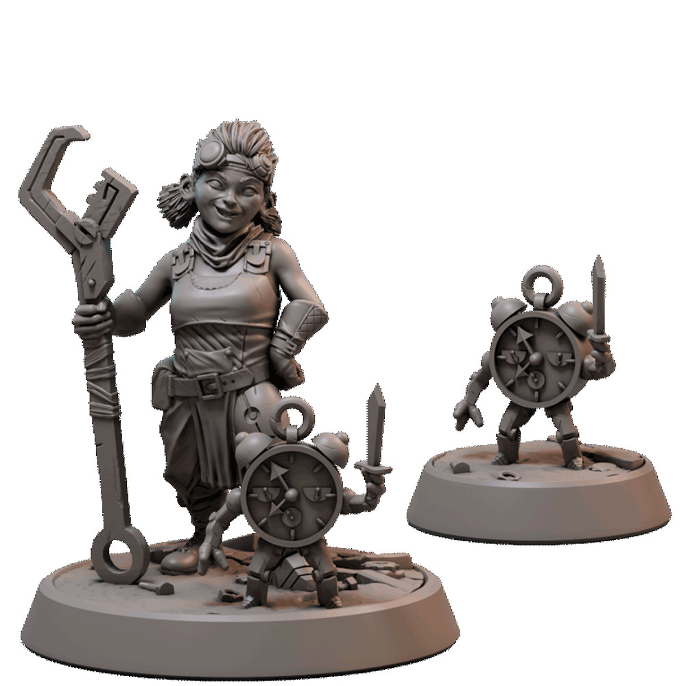 D&D Gnome Artificer 32mm Scale Mini TTRPG