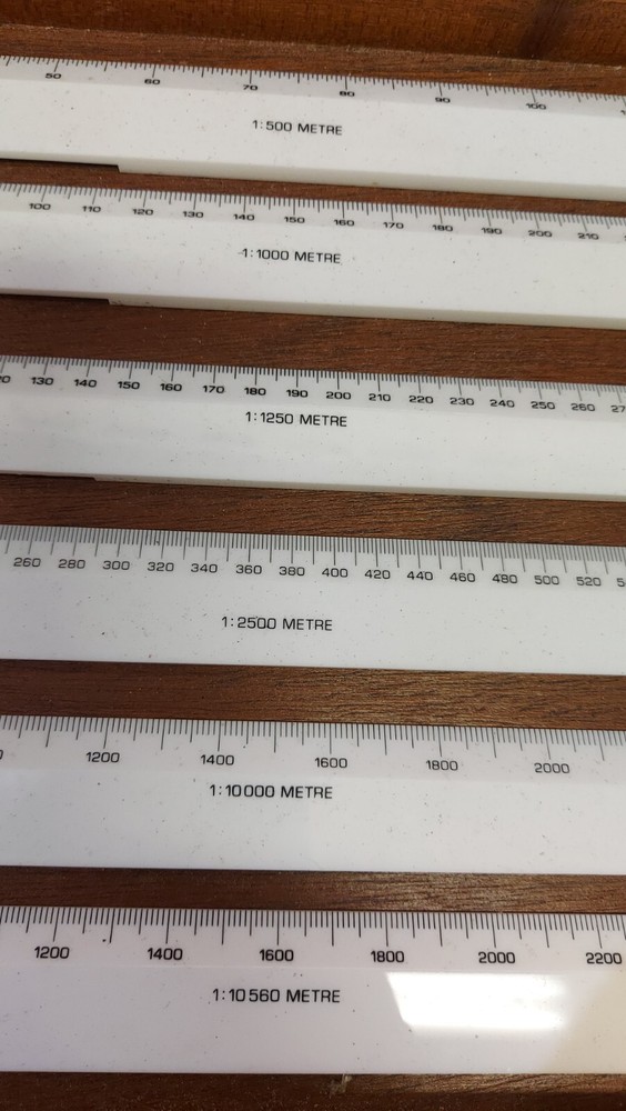 Vintage Tachymeter Plotting Set Made In England.