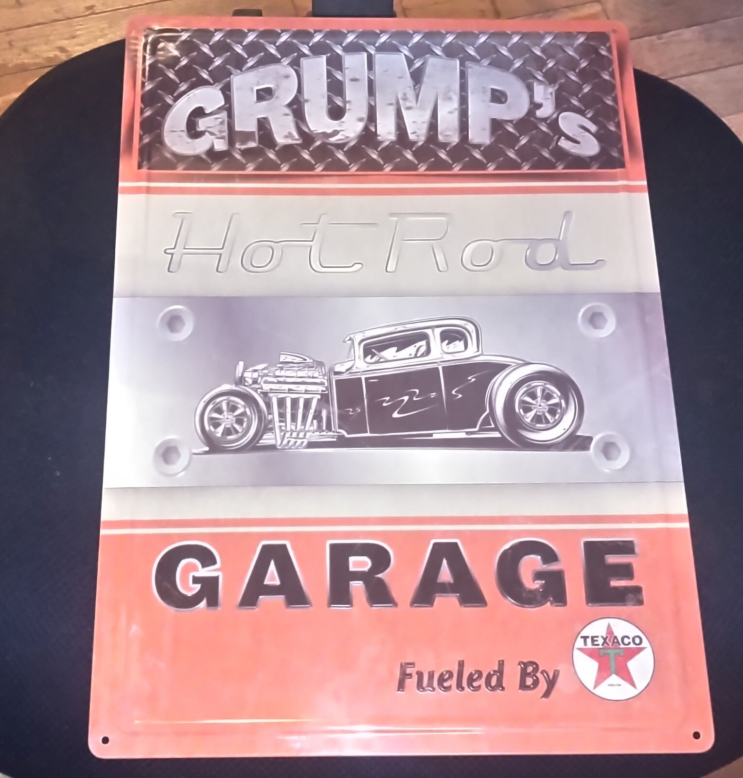 Texaco Grump's Hot Rod Garage Metal Tin Sign 12 x 17 Man Cave Garage