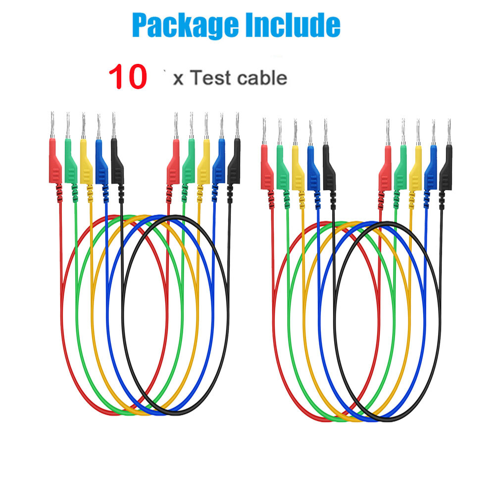 10PC 1000V Stackable Banana To Banana Plug Test Leads Wire Cables For Multimeter