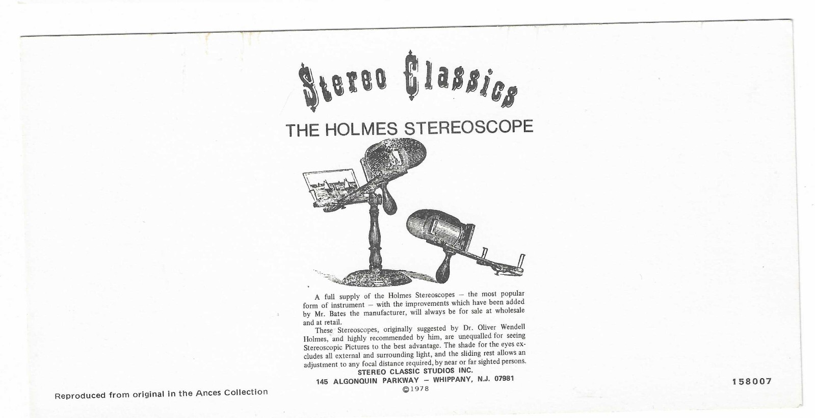 The Morning After The Snowstorm, 1978 Reproduction Stereoview