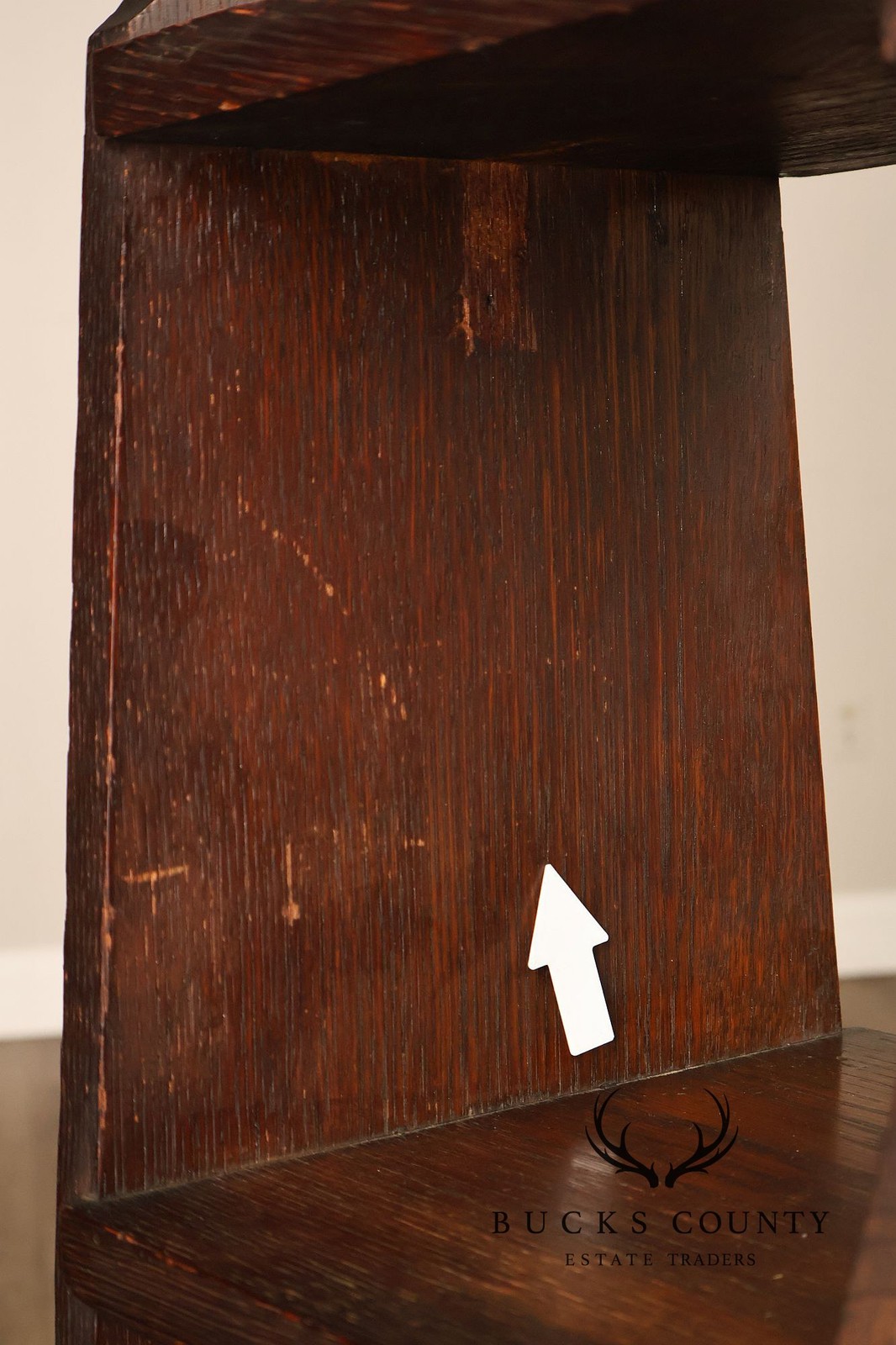 Antique Grand Rapids Arts And Crafts Mission Oak Magazine Stand