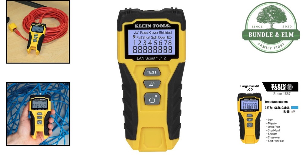 200 Cable Tester with Backlit LCD - Comprehensive Ethernet Testing Made Easy