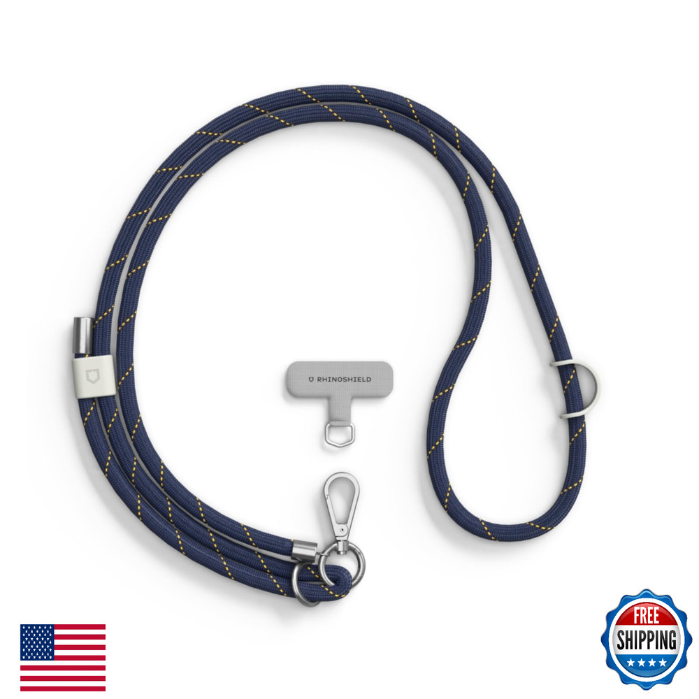 RHINOSHIELD Braided Crossbody Phone Lanyard, Adjustable, w/Additional Loop
