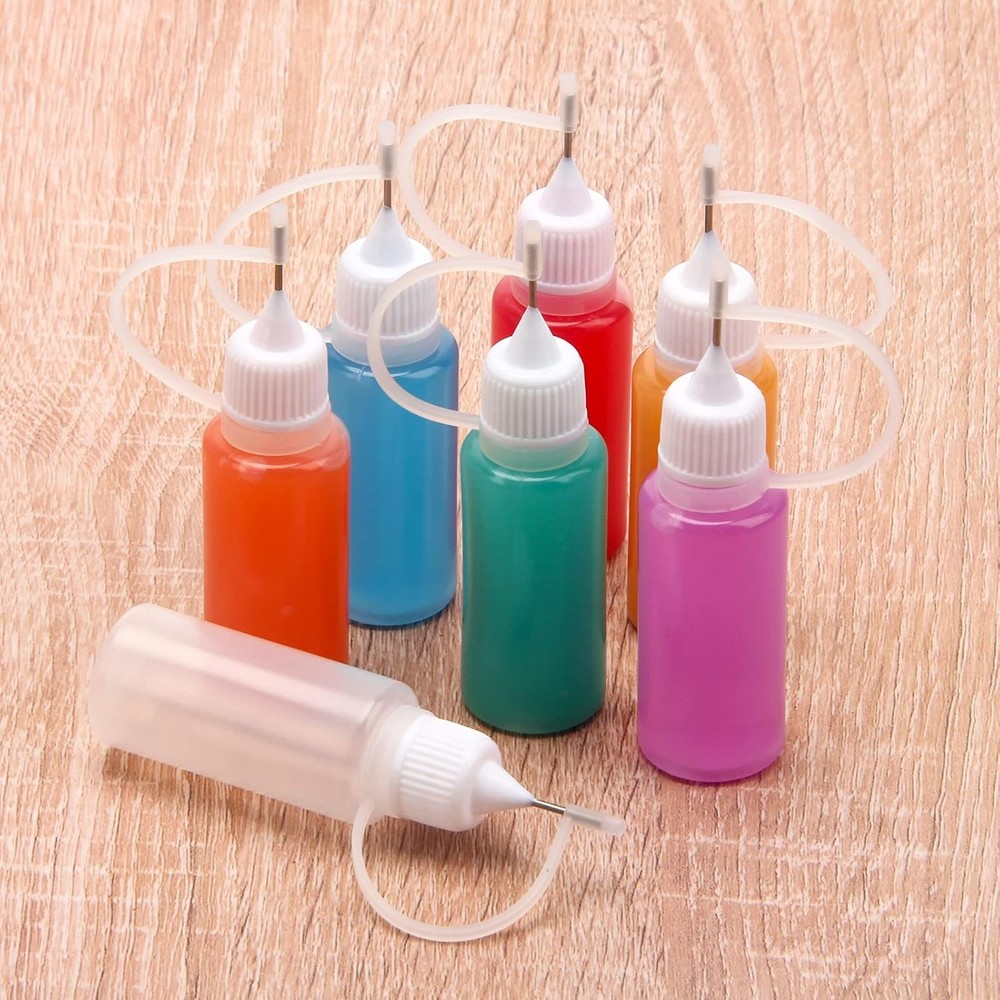 Adecco Precision Tip Applicator Bottle, Glue Bottles, 50 PCS White