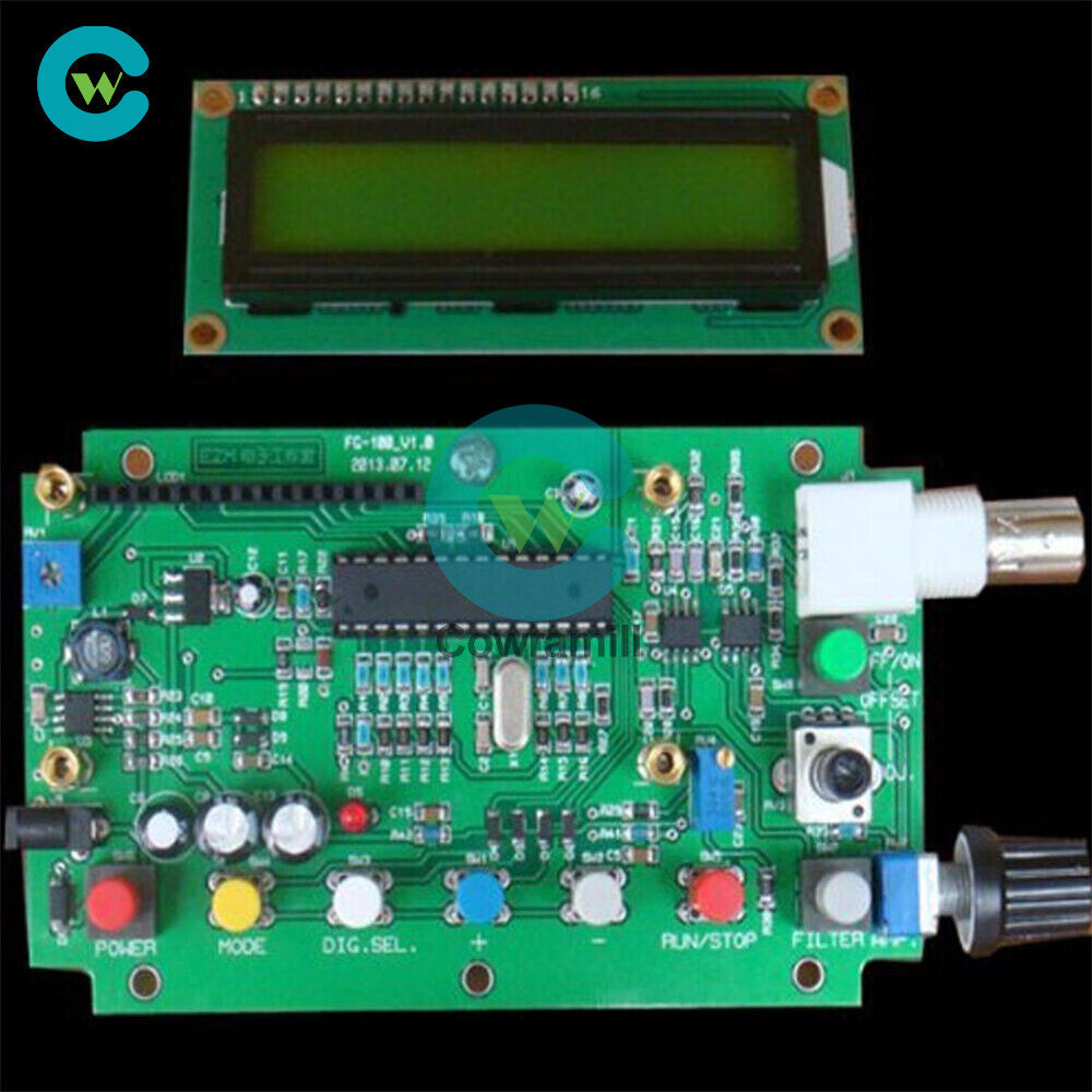 DDS Function Signal Generator Module 1HZ-500KHz Sine +Square Wave + Case FG-100b
