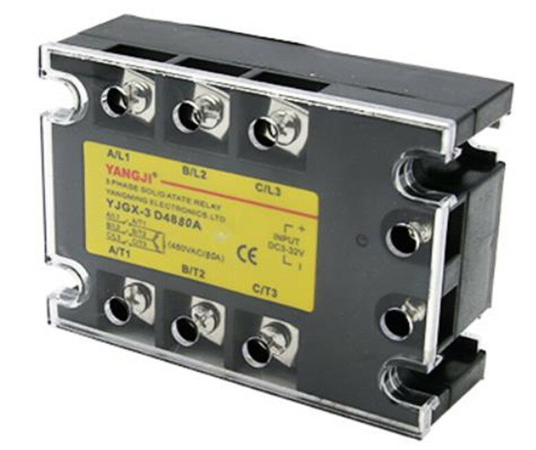 Three-phase DC control AC solid state relay series YJGX-3D4875A 480VAC 75A