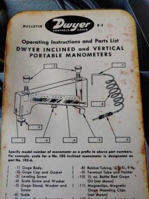 Dwyer Inclined and Vertical Portable Manometer