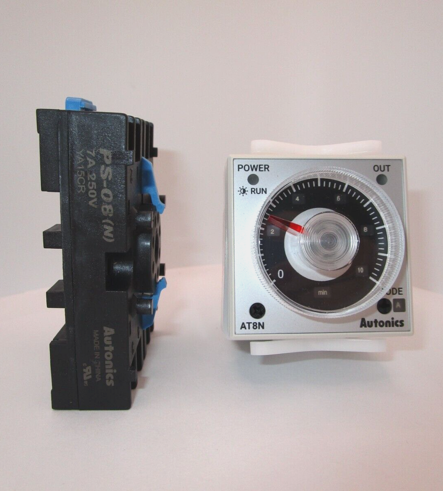 AT8N Genuine AUTONICS Timer with PS-08 Socket Base FAST SHIPPING