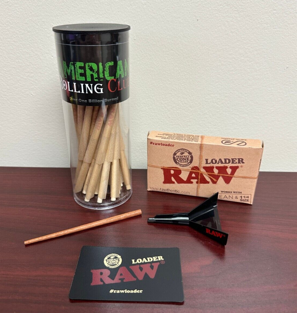 RAW Classic Pre-Rolled LEAN 50ct Cones w/Lean Cone Loader