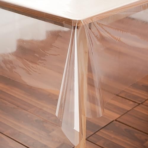 Plastic Tablecloth Protector Rectangle Square 70x70 70" x 70" (Square) Clear