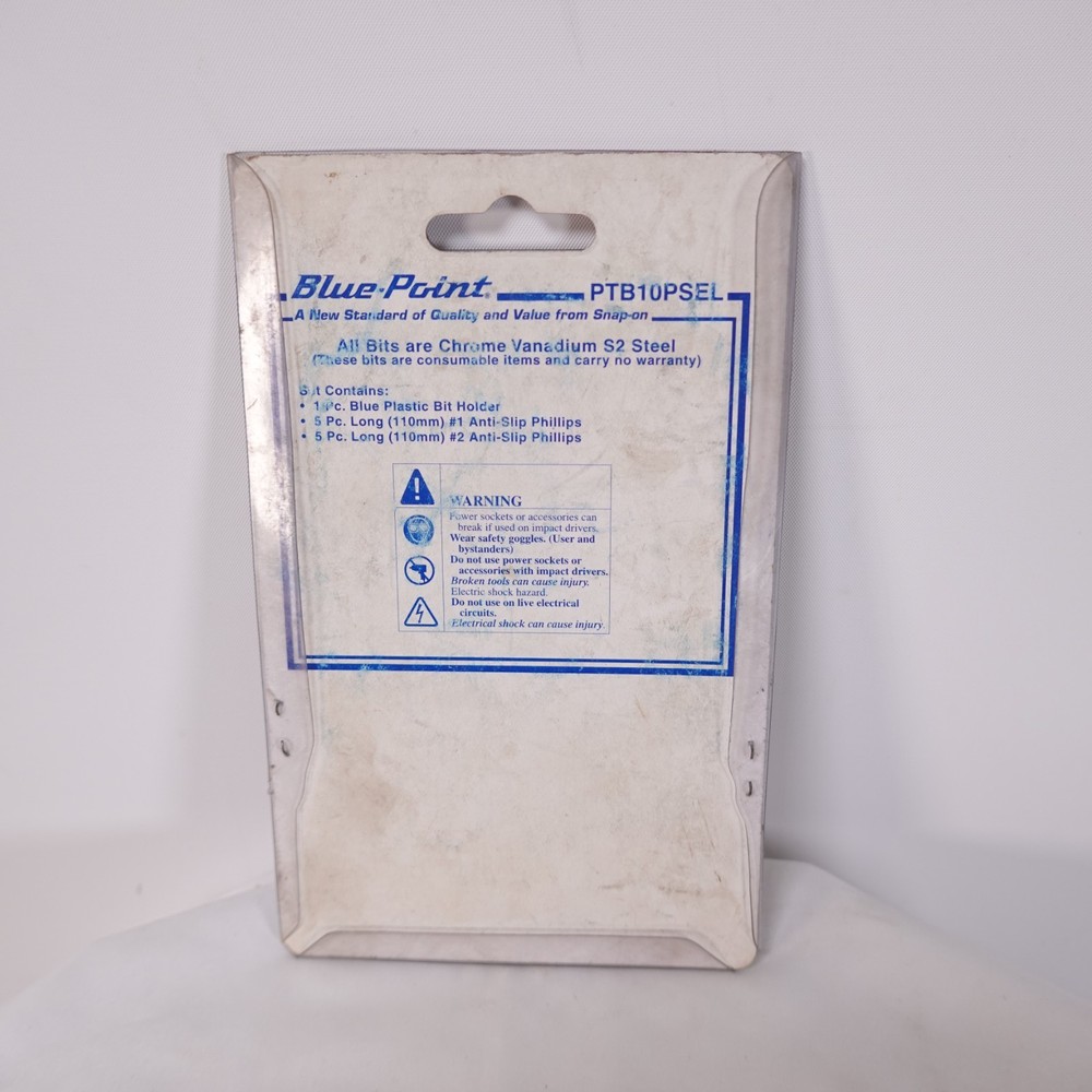 Blue Point Power Tool Bit 10 Piece Set Phillips Single End