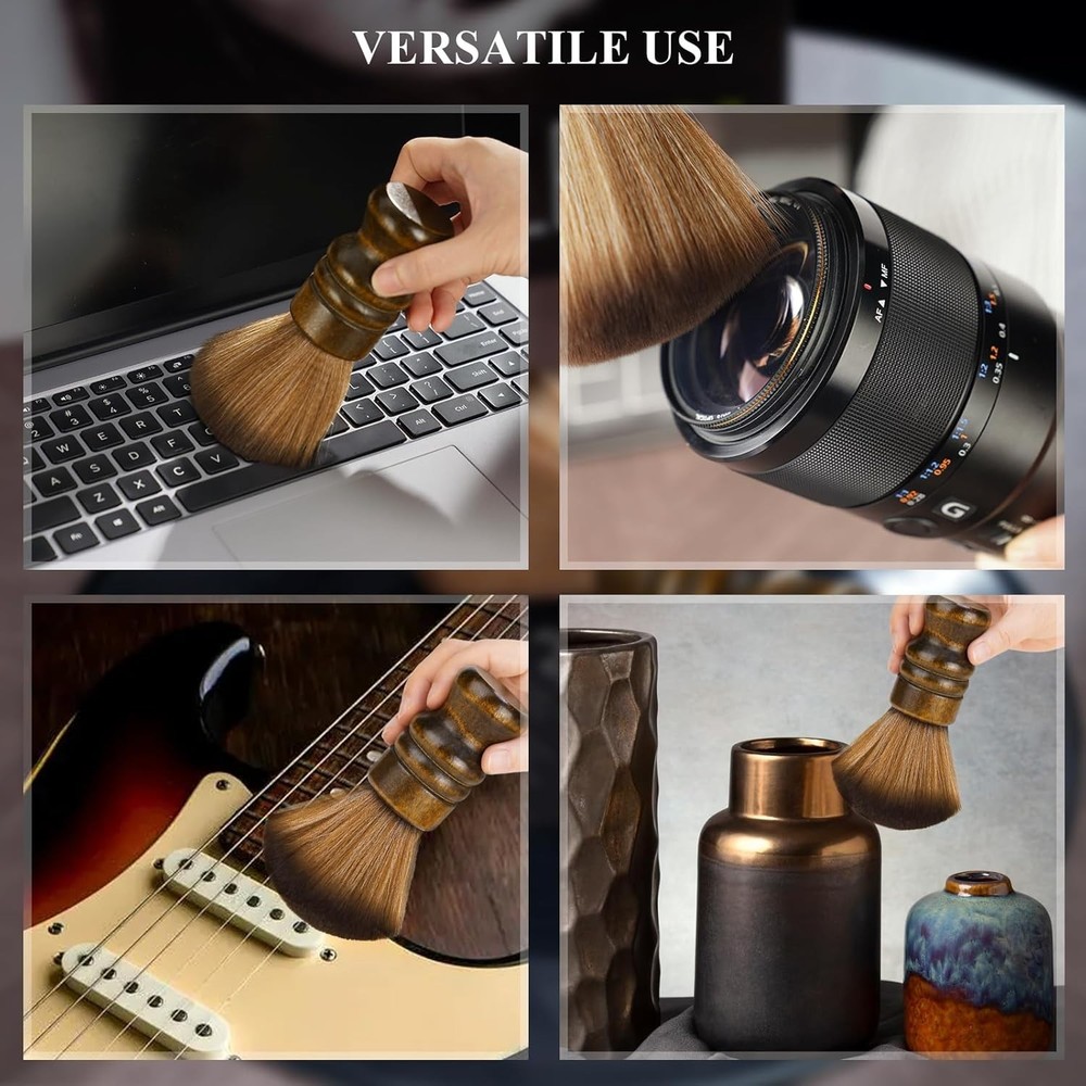 Beechwood Handle Vinyl Record Cleaner - Soft & Adjustable Bristle Design