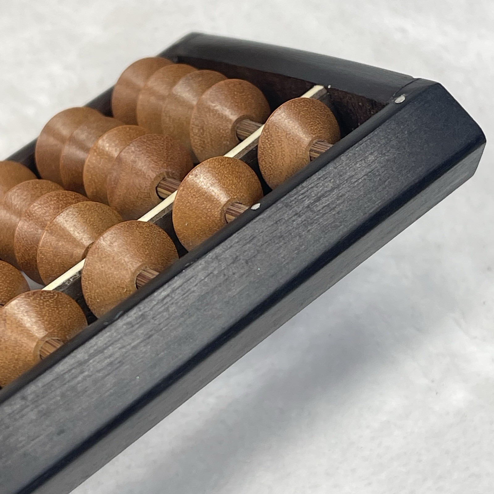 Vintage Soroban Abacus Calculator 27 Column Digit Orange Beads w Original Box