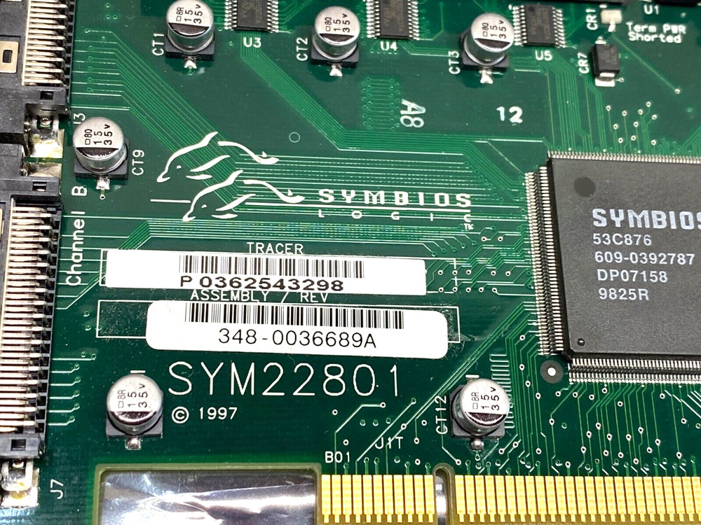 SYMBIOS LOGIC SYM22801L PCI DUALSCSI CONTROLLER CARD