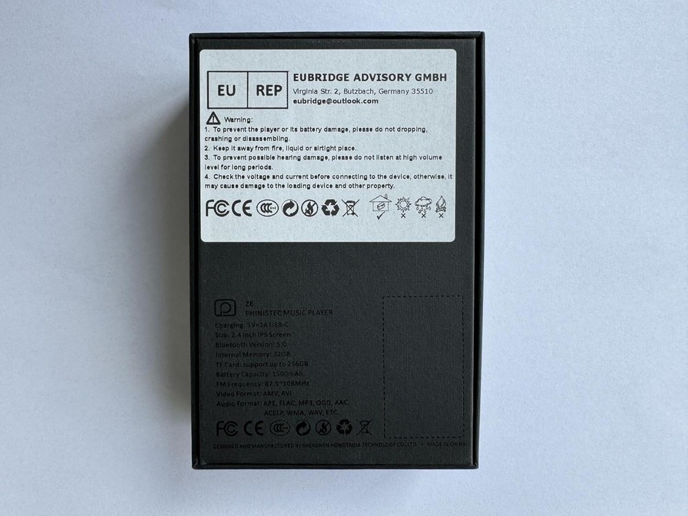 Stylish 32GB MP3 Player with Bluetooth & Touchscreen - Music & E-Book Reader