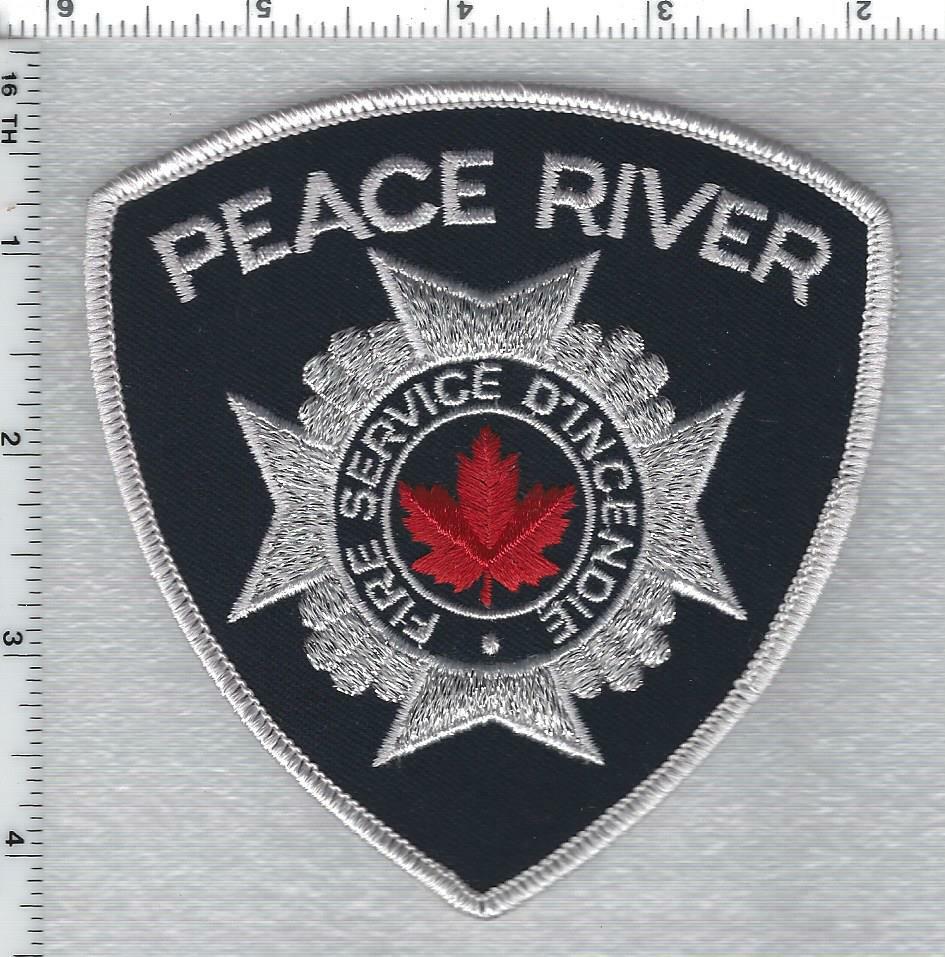 Peace River Fire Department (Alberta, Canada) White Border Shoulder Patch