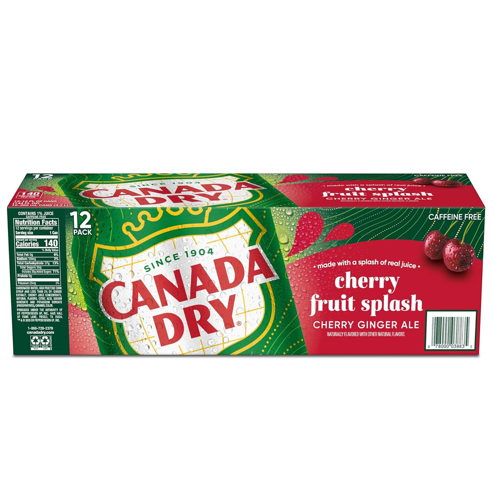 Cherry Gingerale Fruit Splash 12Oz, Pack of 12