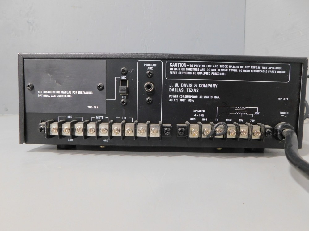 JW Davis Model DA-10 Audio Power Amplifier