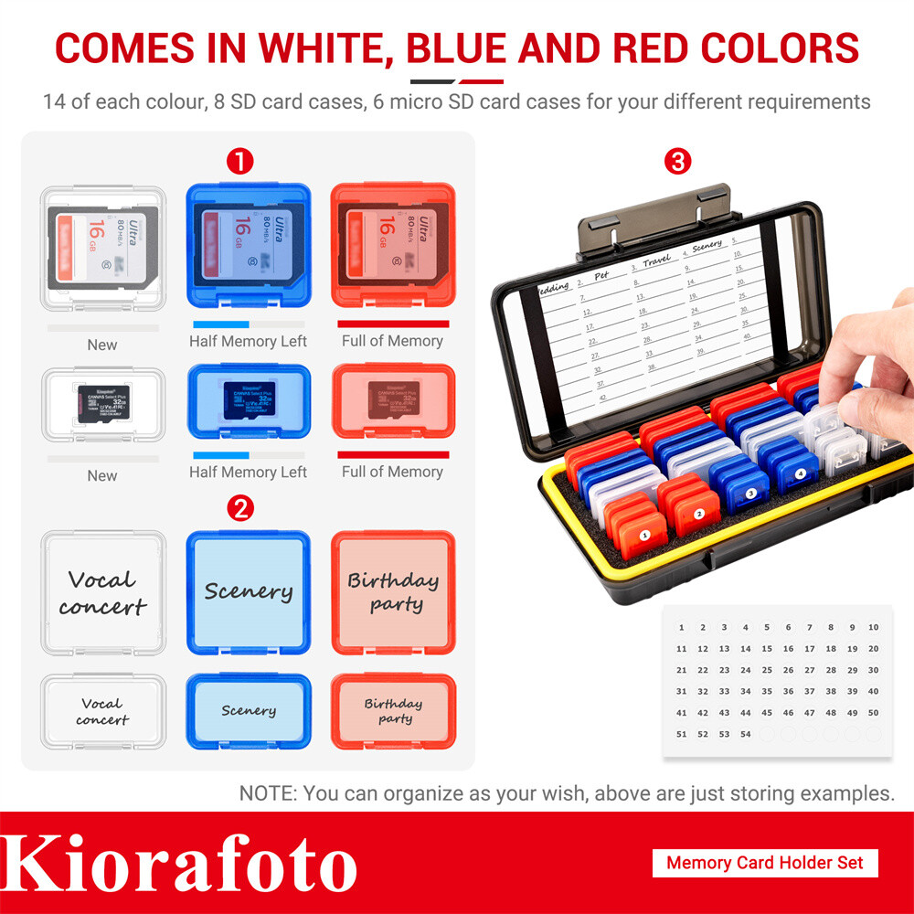 Clear Plastic Memory Card Case Holder Storage for 24 SD SDHC +18 Micro SD MSD TF