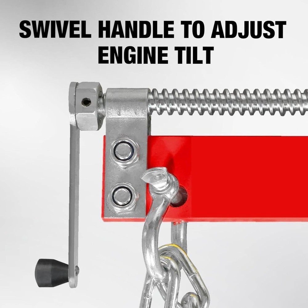 Engine Hoist Shop Crane Accessory: Steel 3 Position Engine Leveler with Adjus...