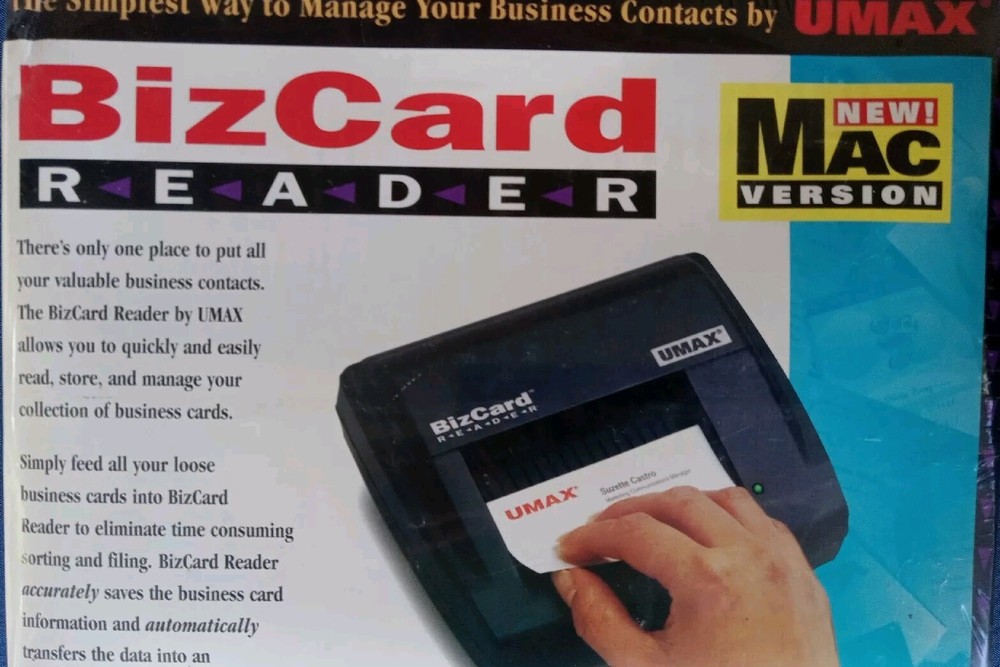 BizCard Reader UMax New Mac Version Software Manual Users Guide