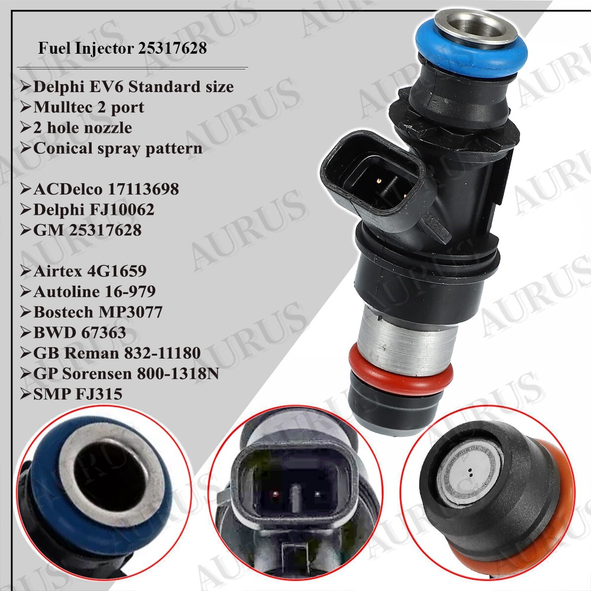 8 OEM Delphi Fuel Injectors OEM 17113698 25323974 25320287 17113698 25317628