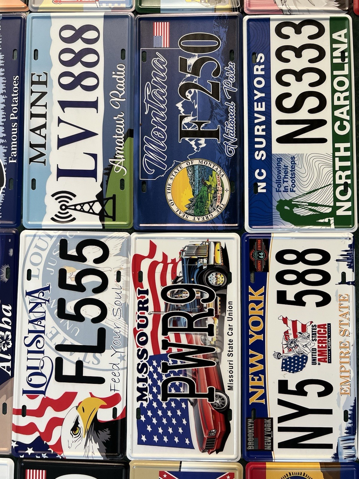 COMPLETE SET - ALL 50 STATES USA LICENSE PLATES LOT REPLICA FOR DECORATION ONLY!