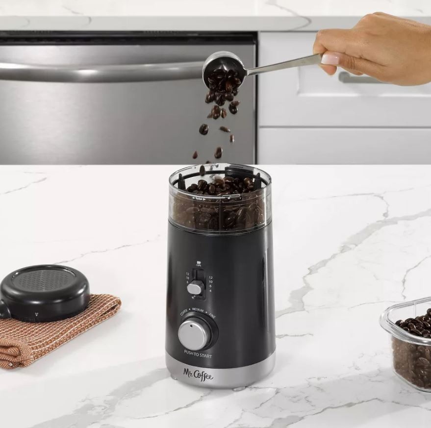 Mr. Coffee 12-Cup Automatic Blade Mill Grinder - Black